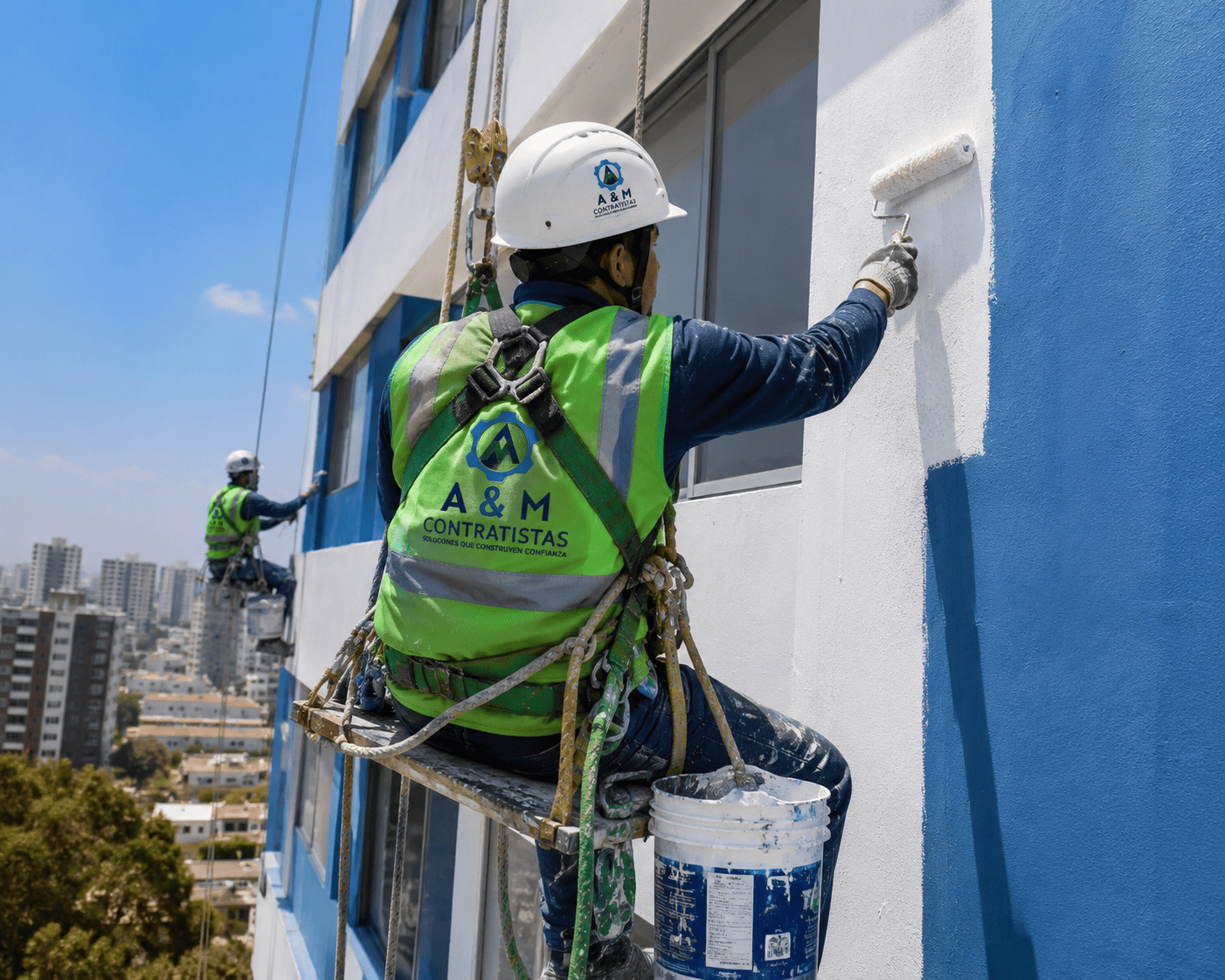 pintado de fachada aym contratistas servicios